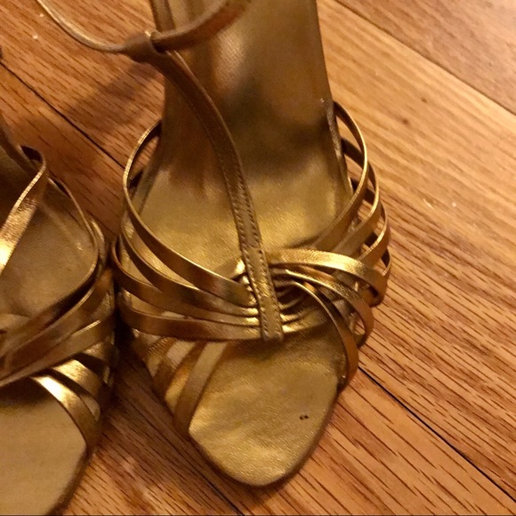 DKNY Bronze Gold Open Toe Strap Heel- 8 - Picture 4 of 7